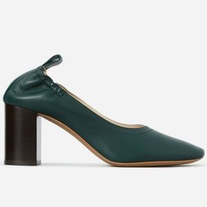 Everlane Italian The Day High Heel in Green SZ 6.5